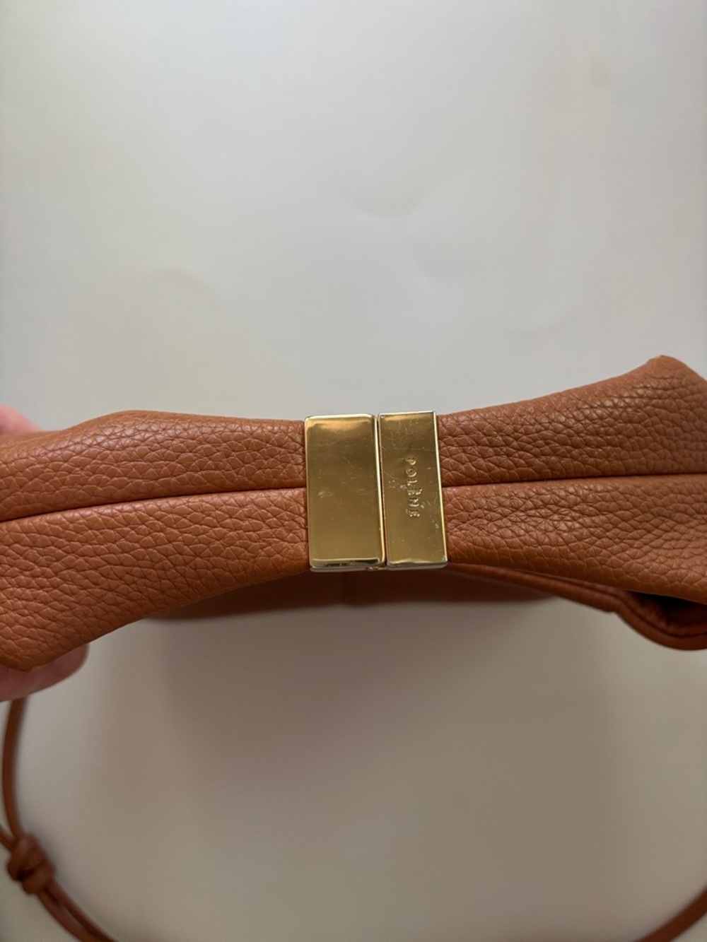 Polene Beri Brown Leather Crossbody Bag with Gold Hardware - Picture 2 of 8